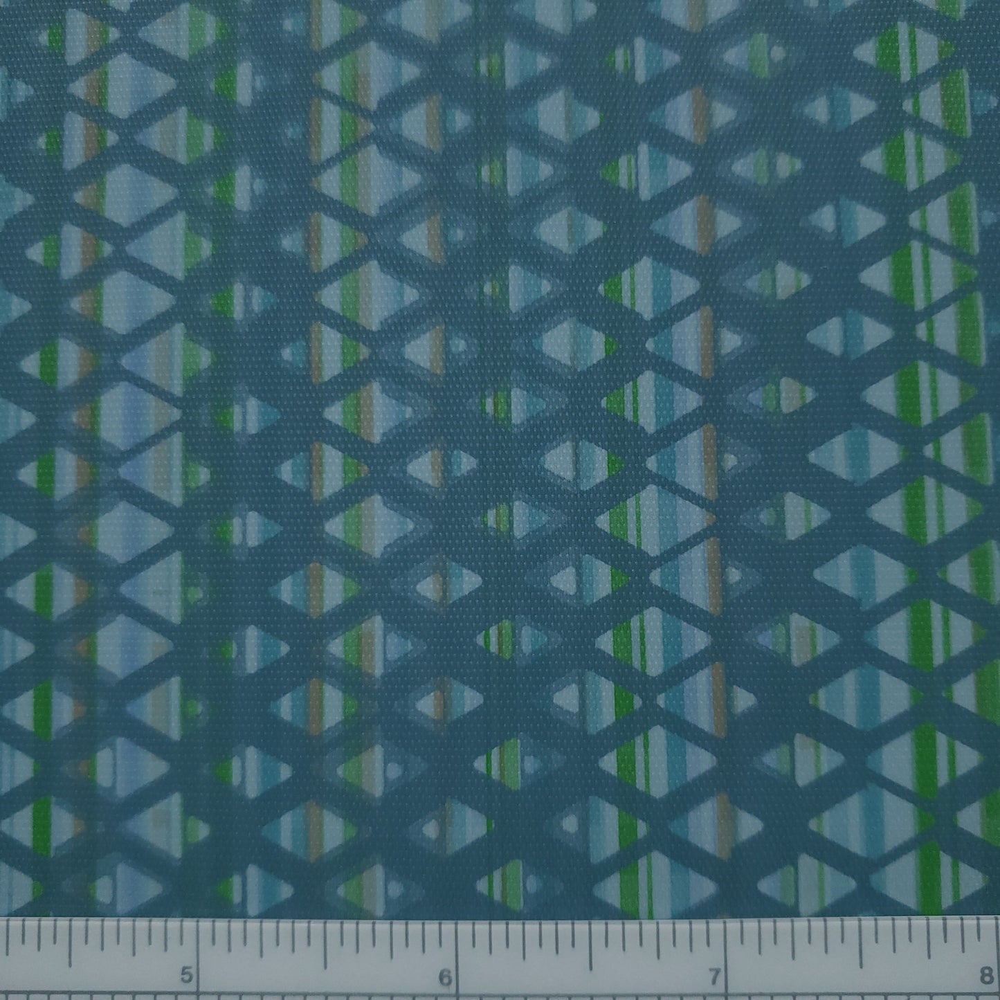 Blue Skies behind Lattice Patterned Vinyl