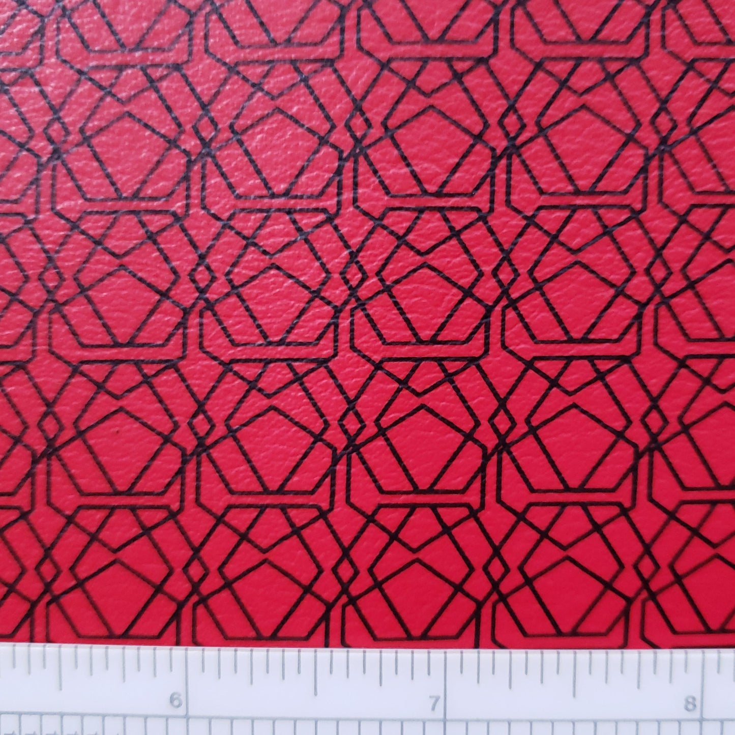 Red Transformer Faces Patterned Vinyl