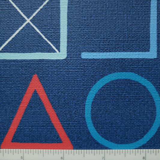 ESP Test on Bright Blue Patterned Vinyl