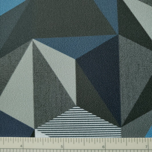 Blue Polygonal Patterned Vinyl