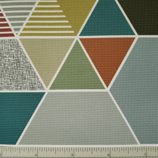 Geometry in Turquoise Patterned Vinyl