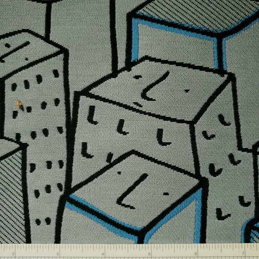 Heart of the City in Gray with Blue Fabric