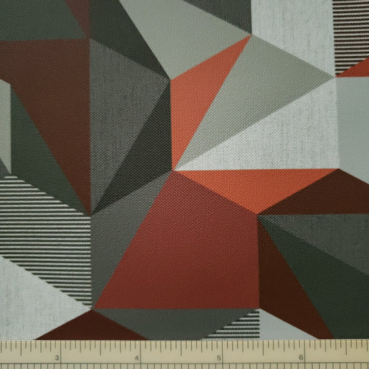 Red Polygonal Patterned Vinyl