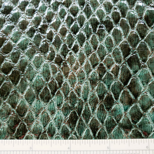 Green Alligator Faux Leather
