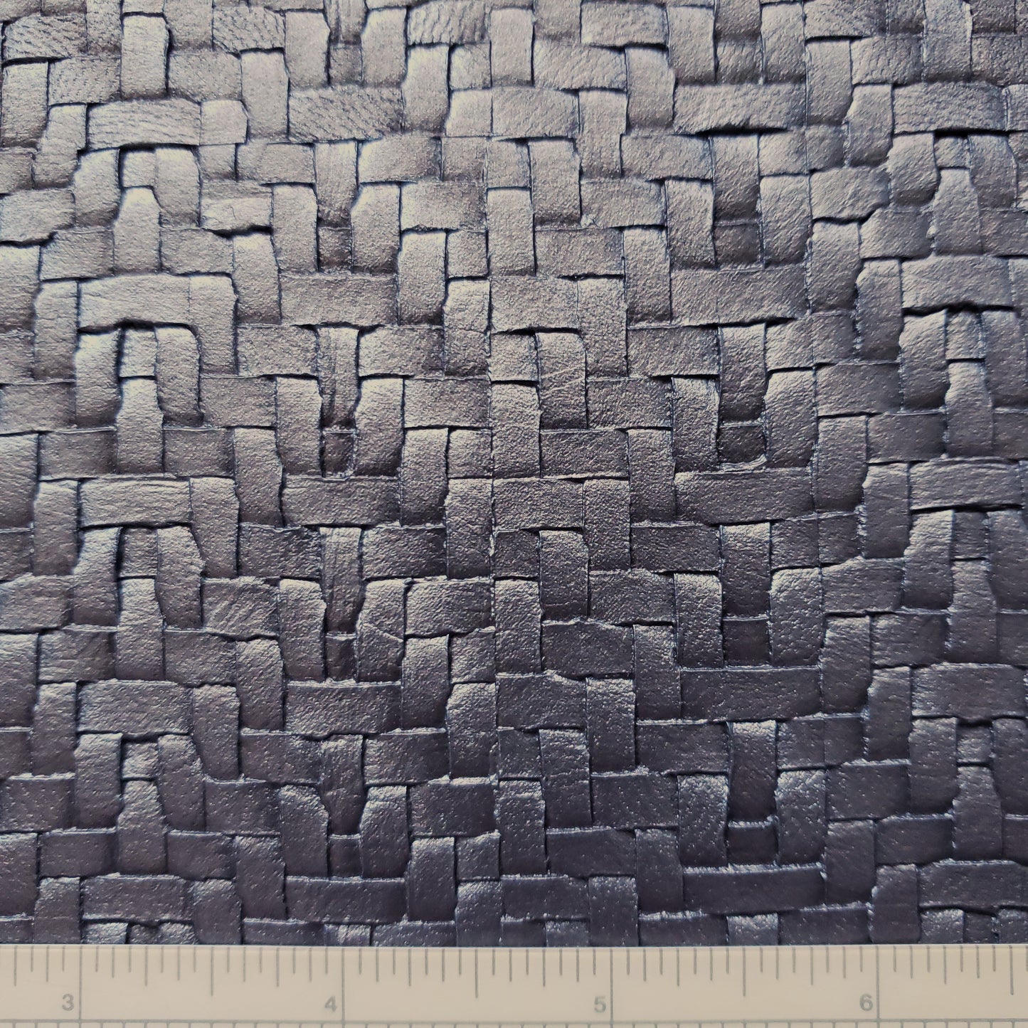 Dark Pewter Wicker Textured Vinyl