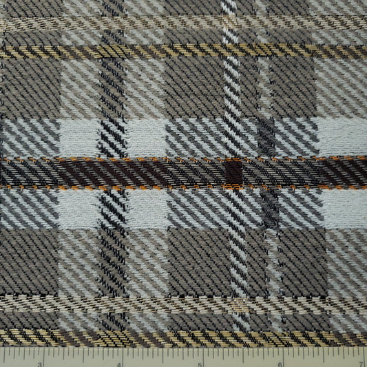 Retro Modern Manhattan Plaid Fabric