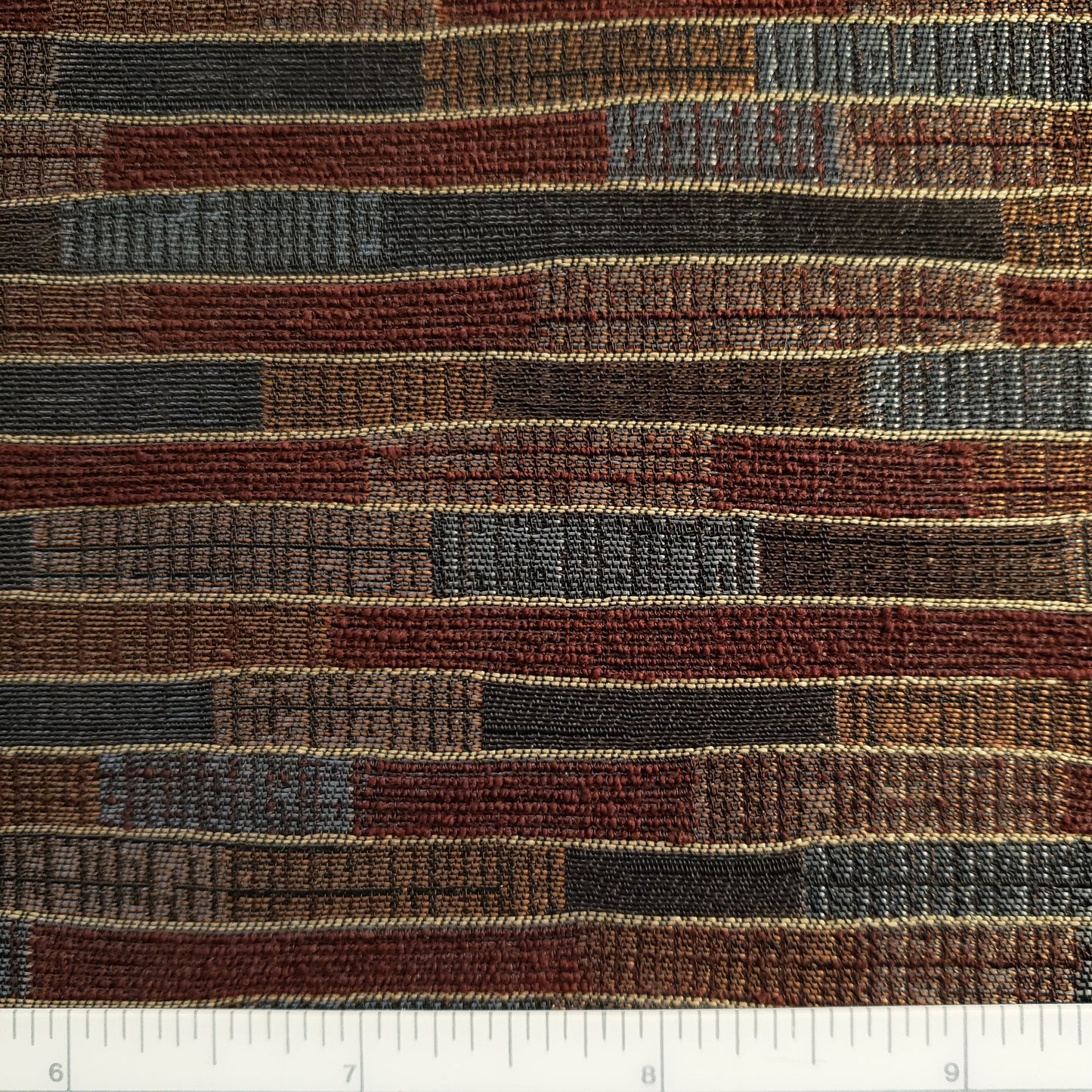 Rusty Brown Stripes Fabric