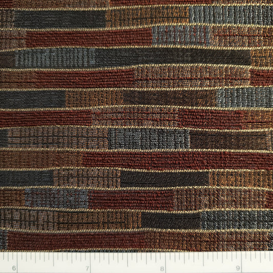 Rusty Brown Stripes Fabric