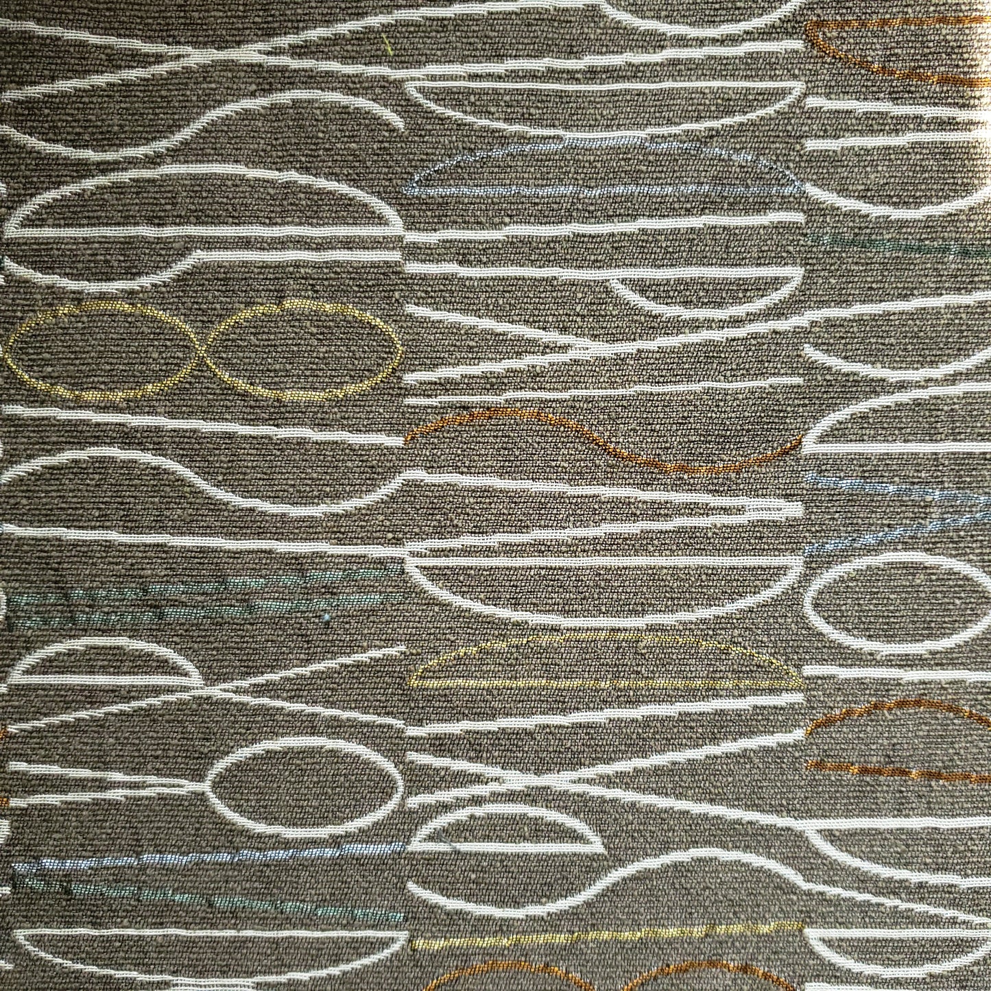 Train Timetable Light Taupe Fabric