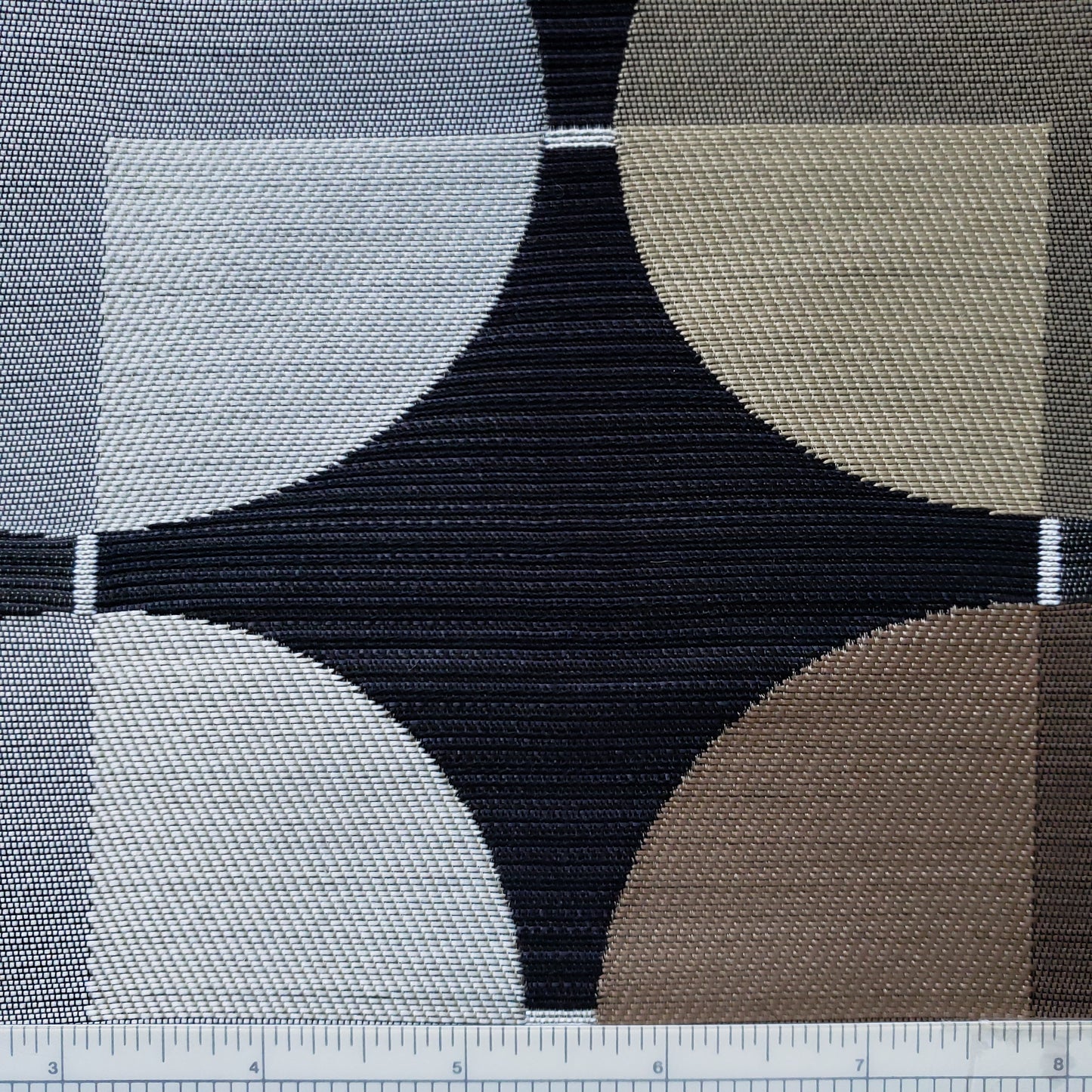 Compass Points on Onyx Fabric