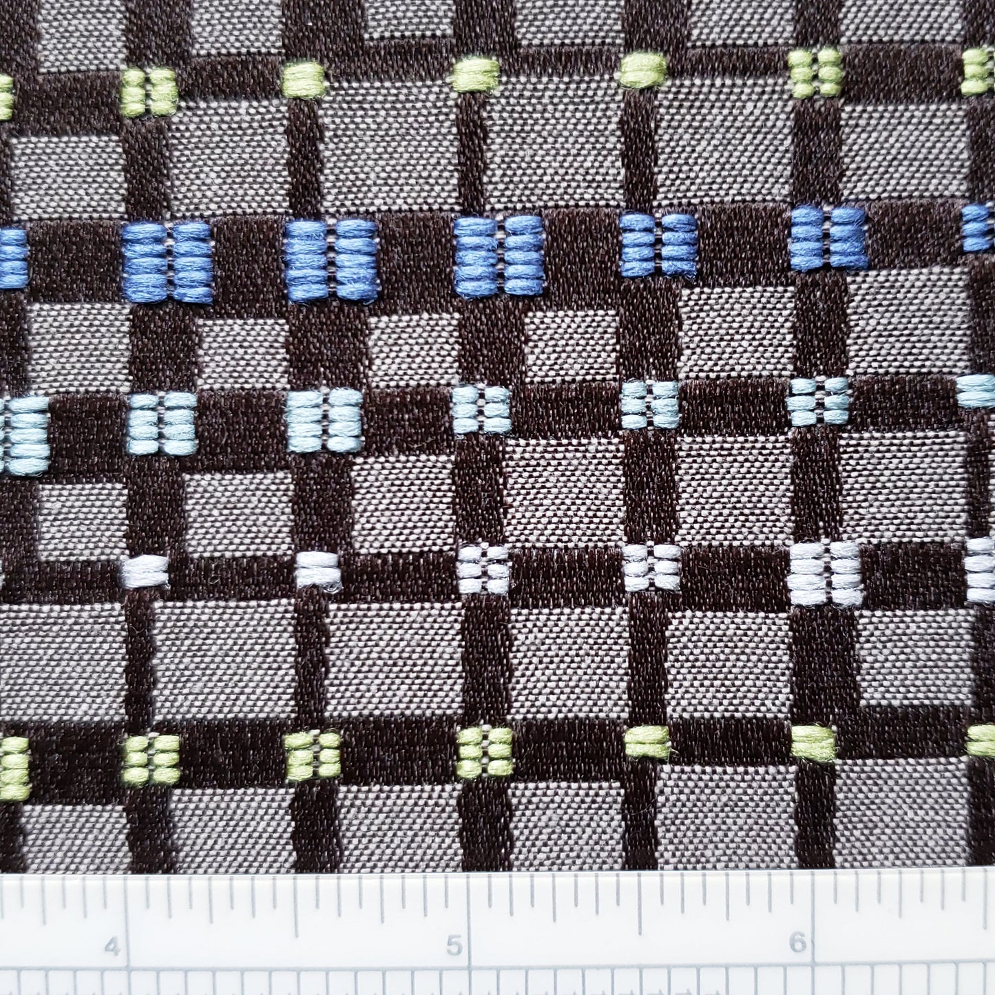 Undulating Plaid in Cocoa Fabric