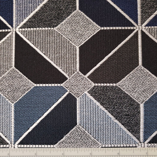 Tile Floor in Ocean Fabric