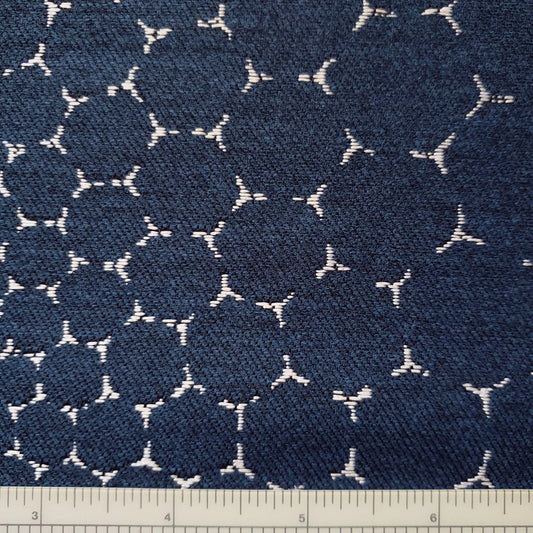 Radiant Hexies on Petrol Fabric