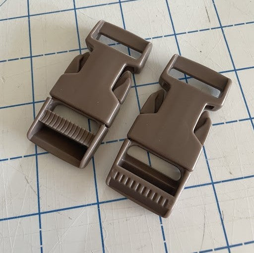 Medium Brown Side Release Buckles for 1" webbing