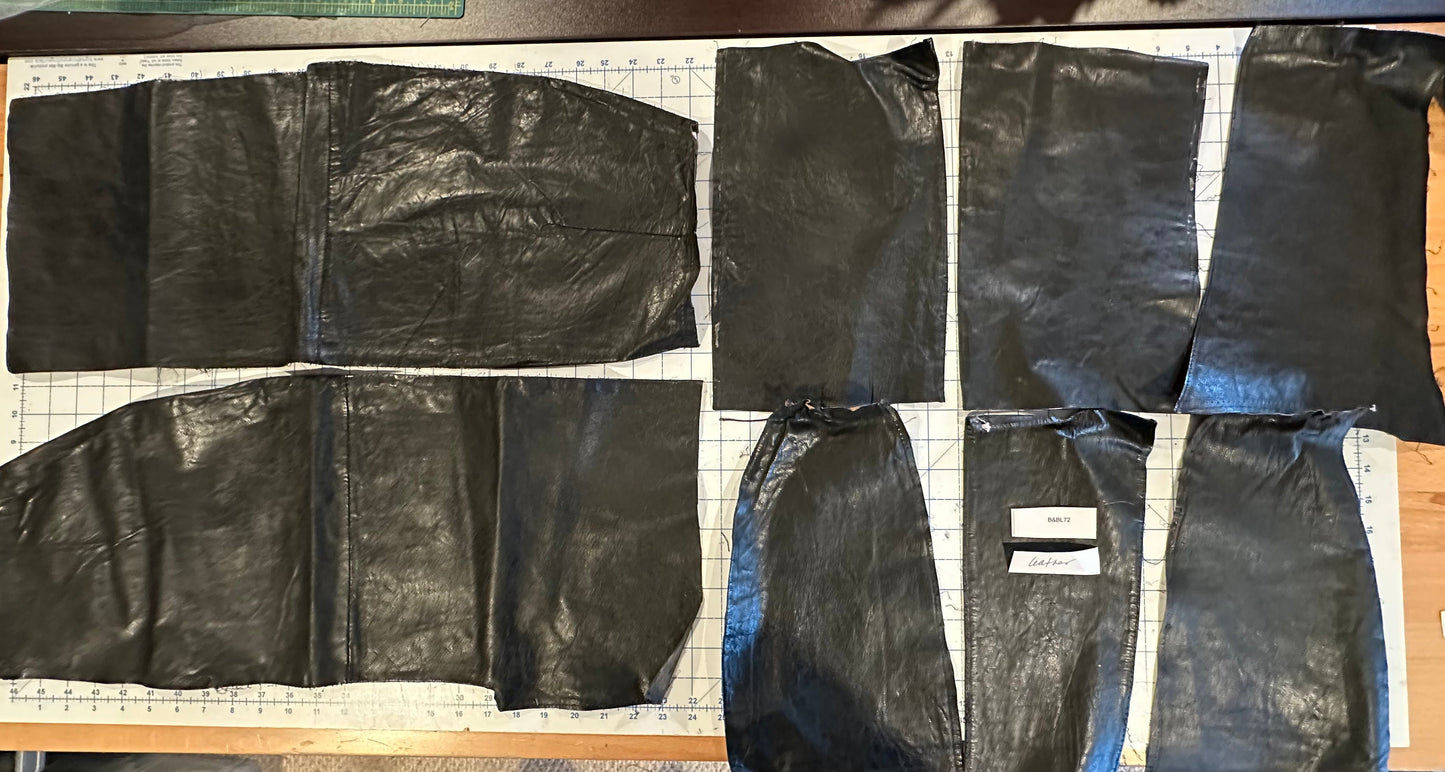 Twofer Dark Brown Leather/Suede Skirt - Deconstructed