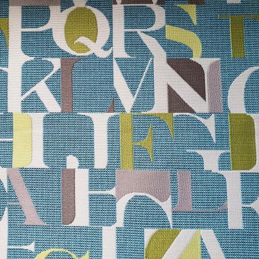 L, Oh, No, No, P in Turquoise Fabric