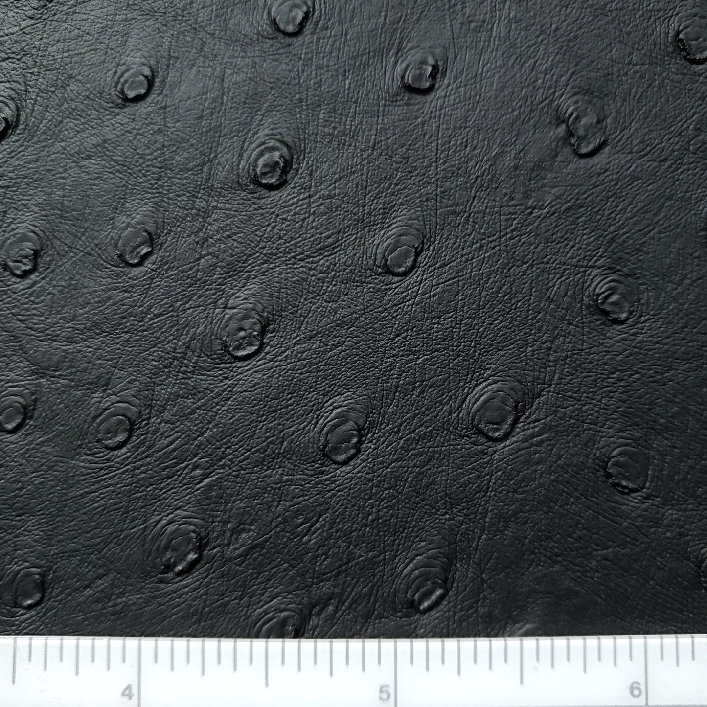 Black Ostrich Faux Leather