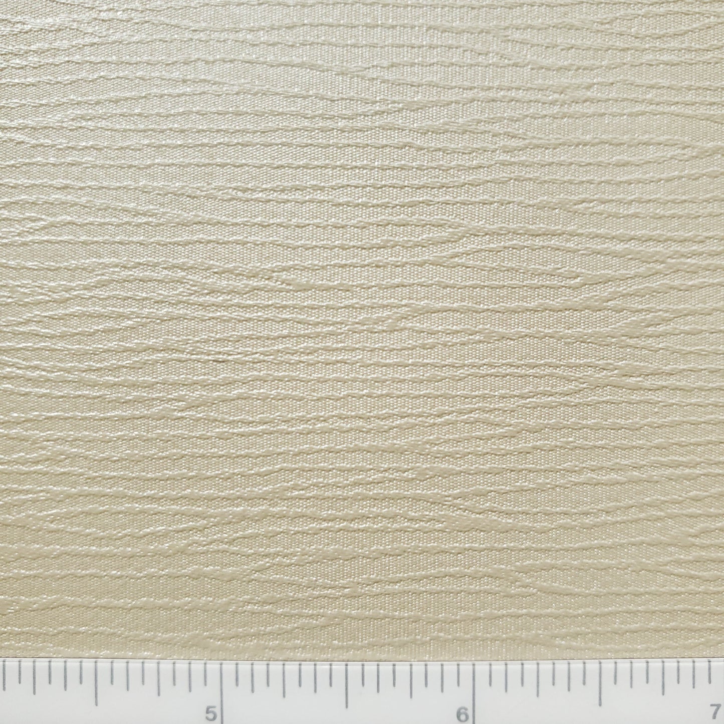 Metallic Cream Striated Faux Leather