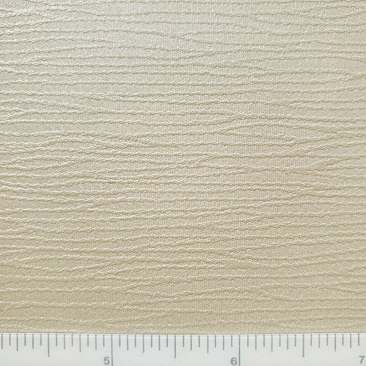 Metallic Cream Striated Faux Leather