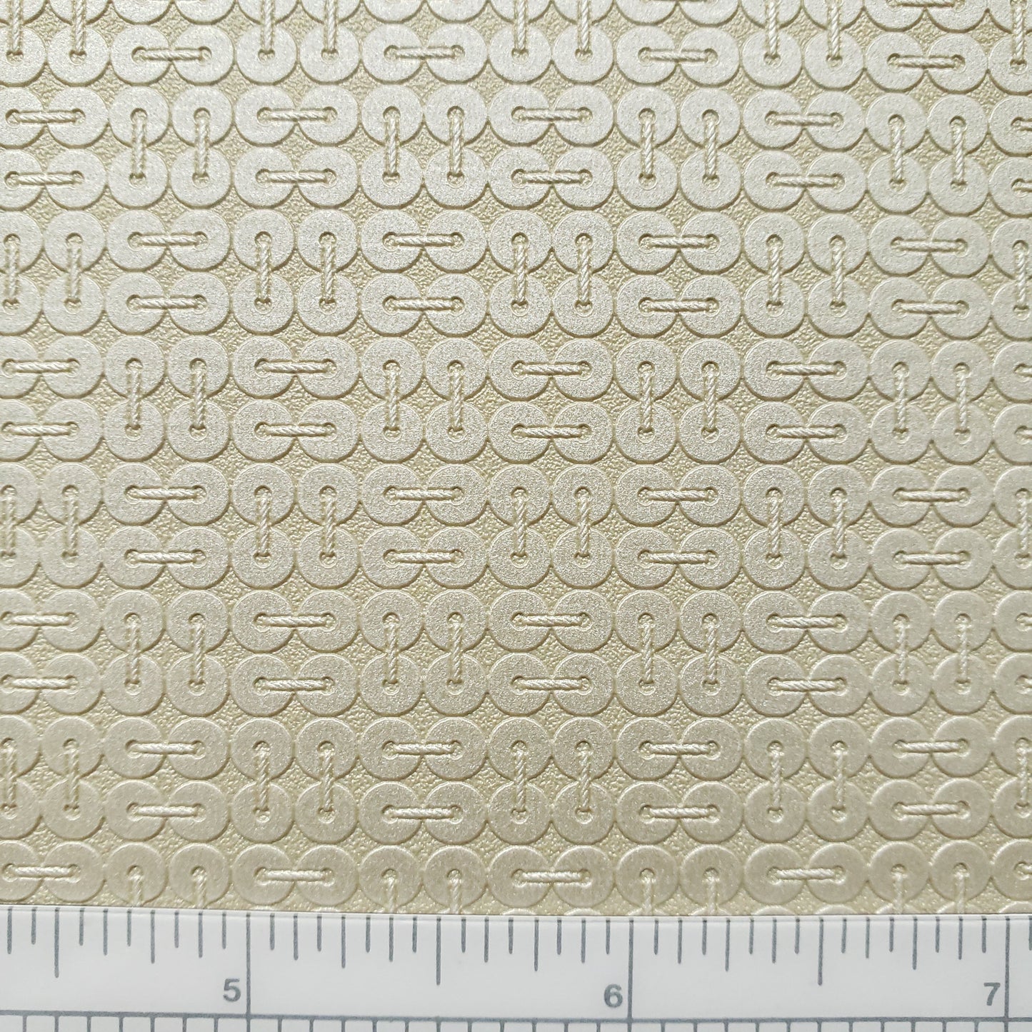 Cream Sequins Textured Vinyl