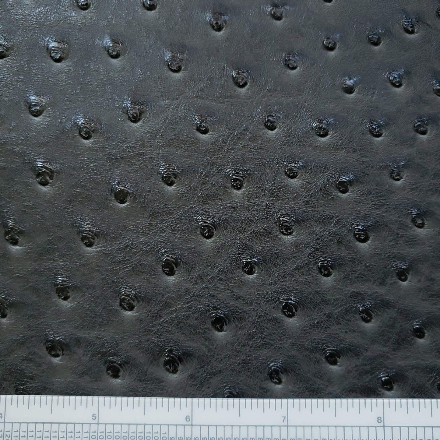 Charcoal Ostrich Faux Leather