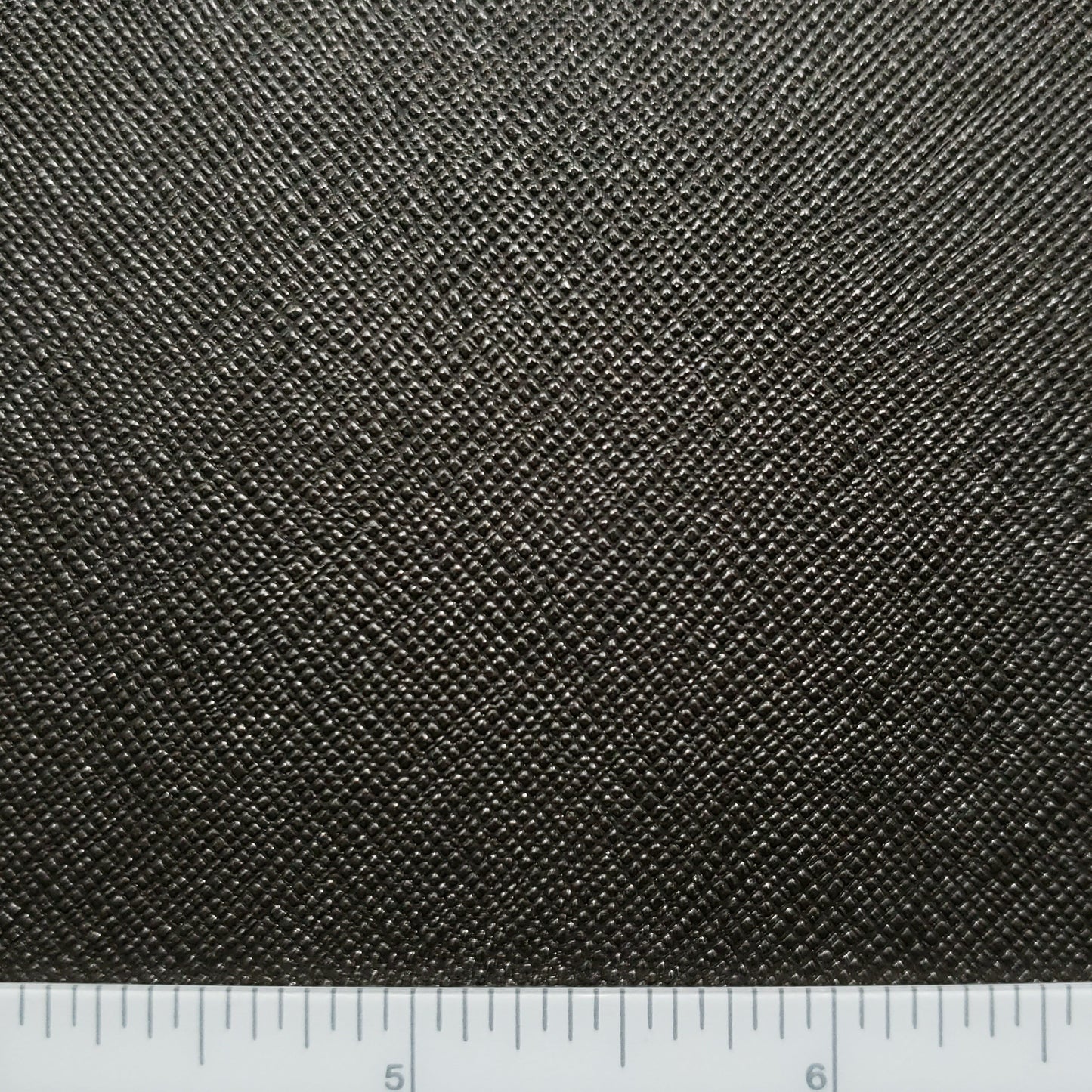 Root Brown Crosshatch Faux Leather