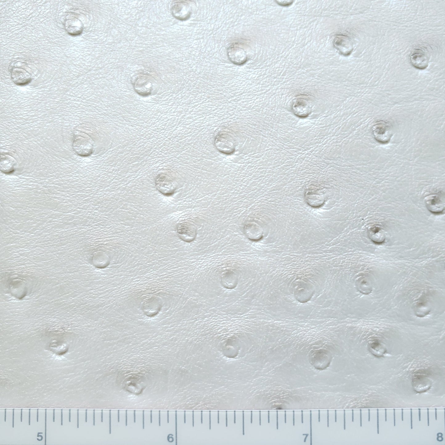 Pearly Ostrich Faux Leather
