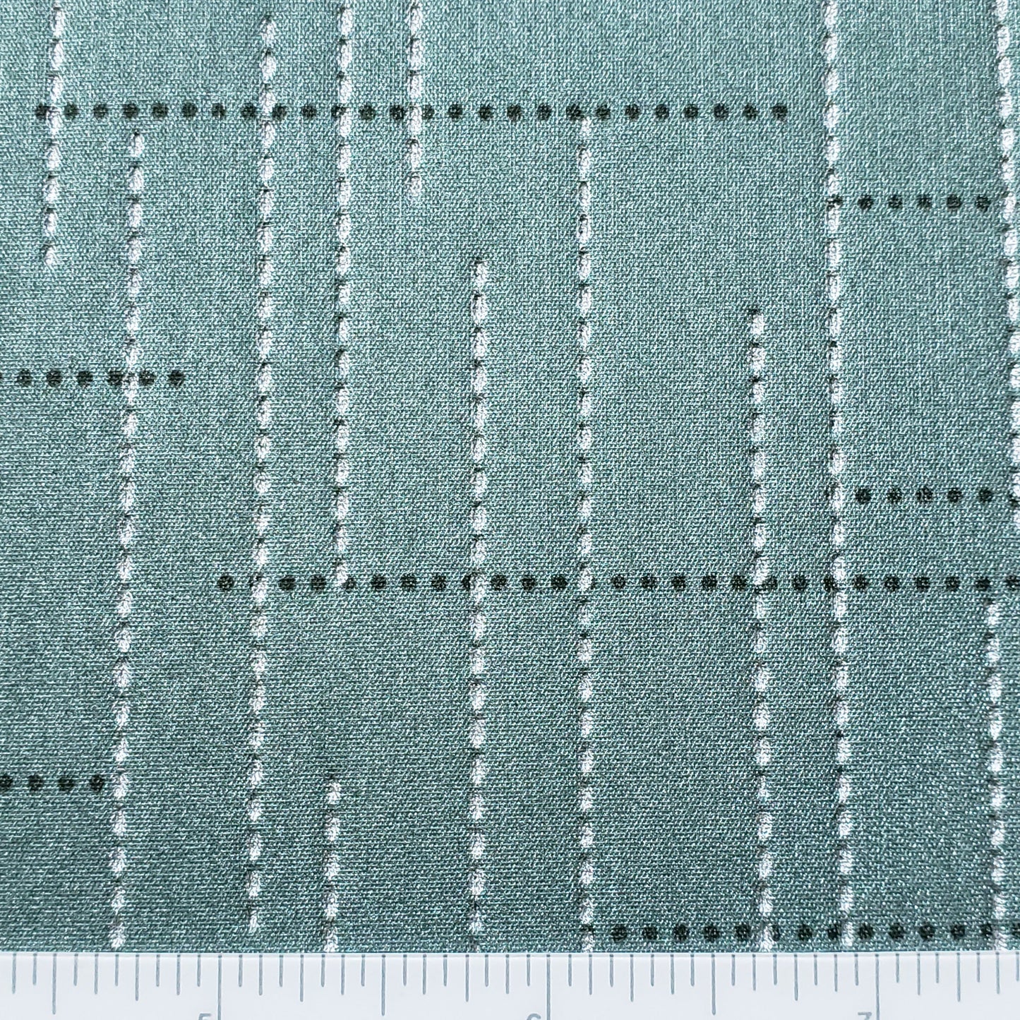 Silver Chain on Aqua Vinyl