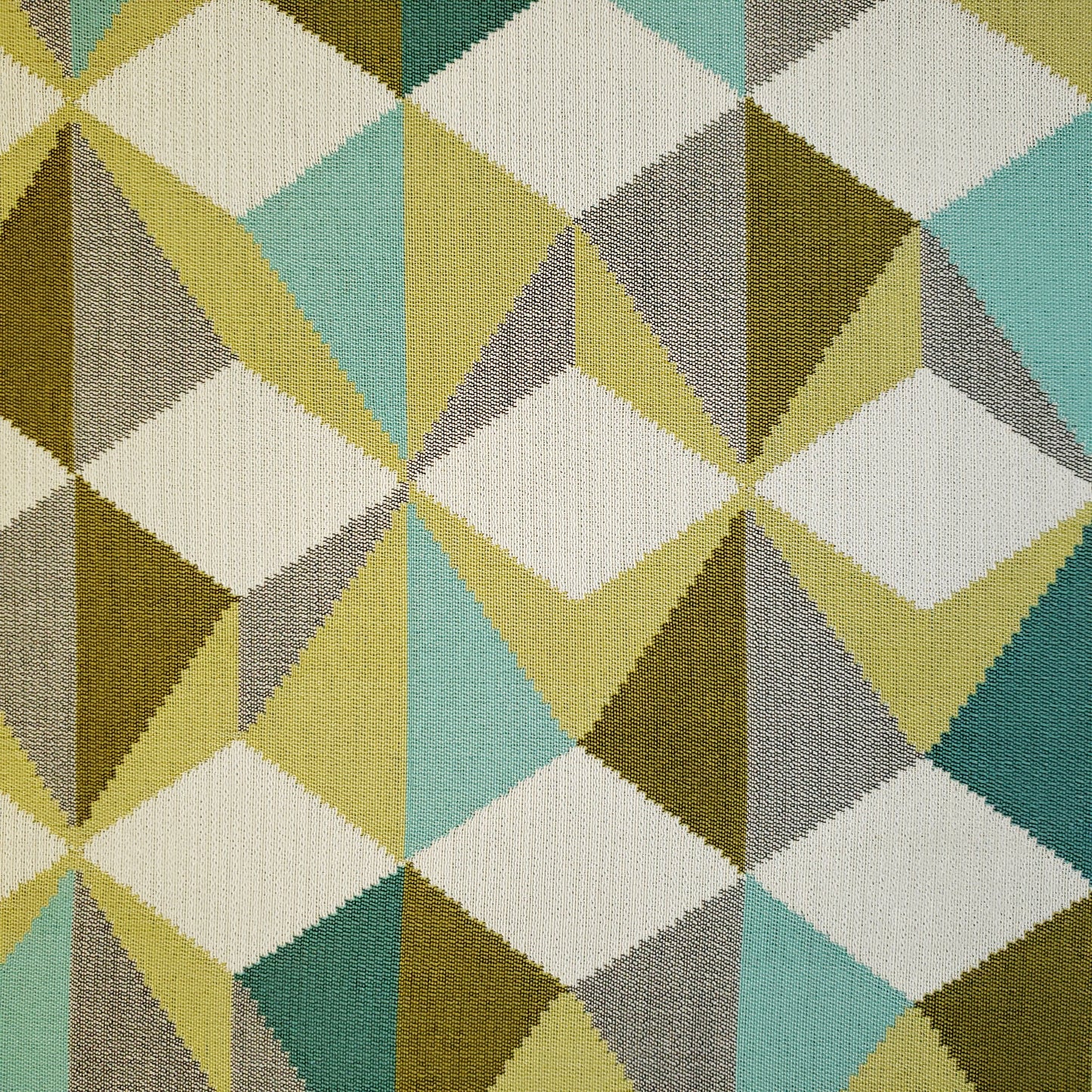 Stacked Hexies in Forest Fabric