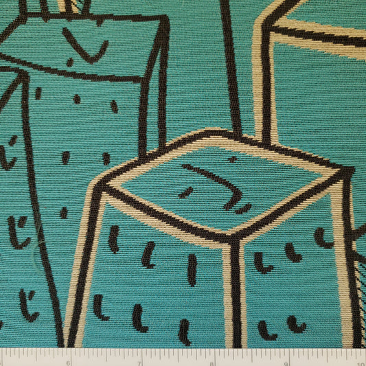 Heart of the City in Blue Fabric