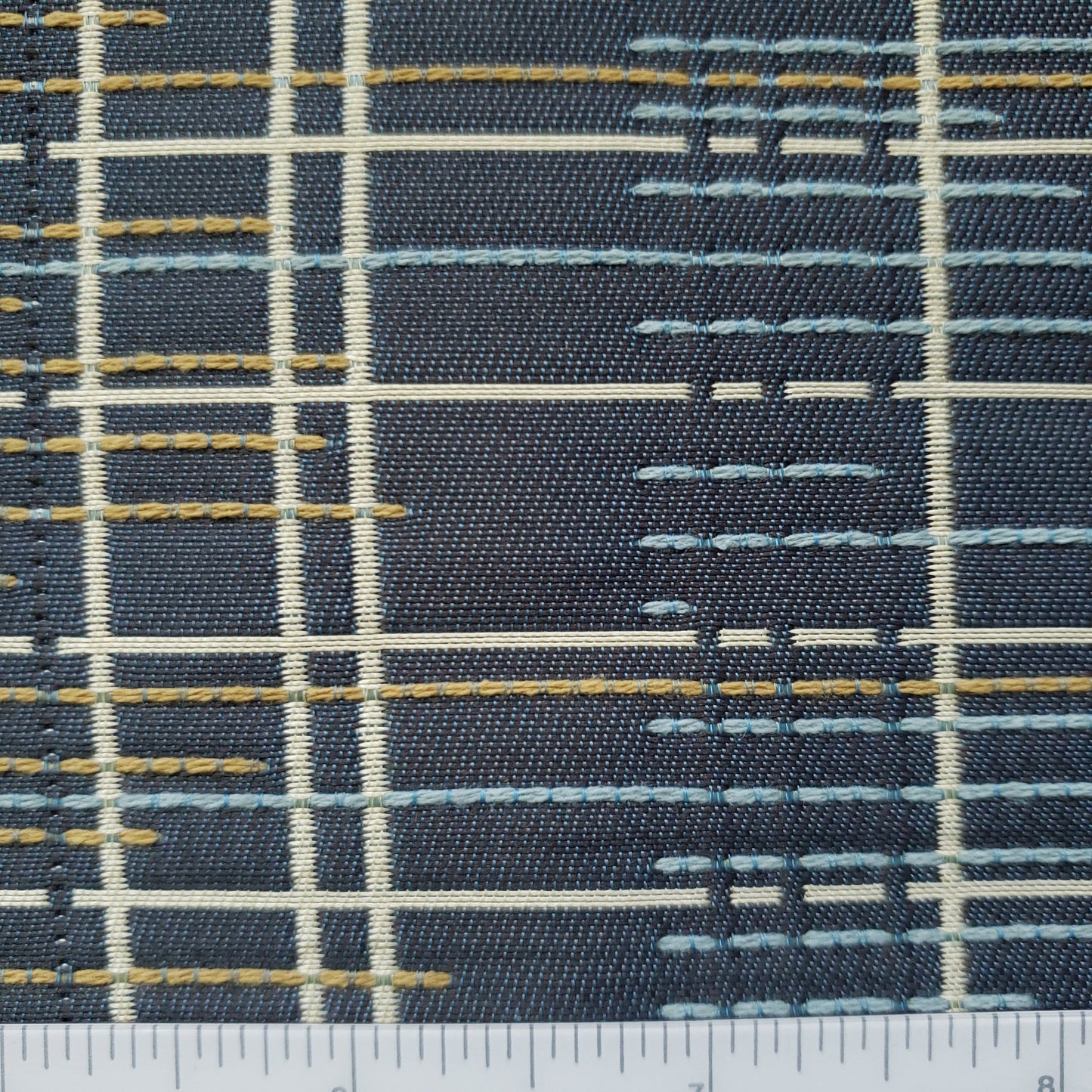 Tramlines in Denim Fabric