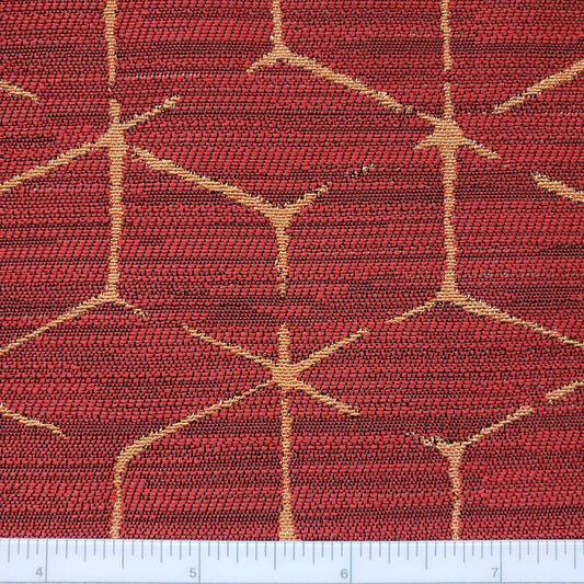 Vanishing Hexies Scarlet Fabric