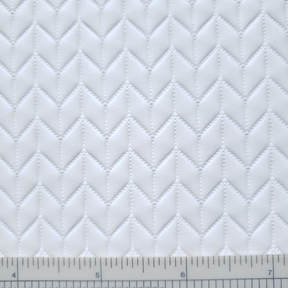 White Chevrons Textured Vinyl