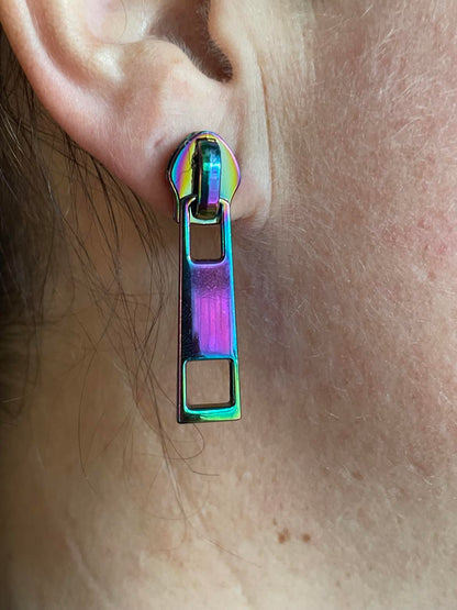 Rainbow Drop Square Earring