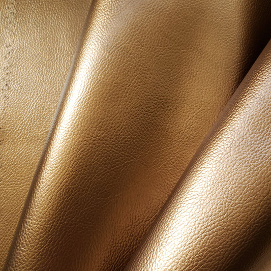 Aged Copper Gloss Microfiber Faux Leather