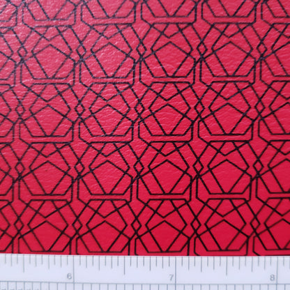 Red Transformer Faces Patterned Vinyl