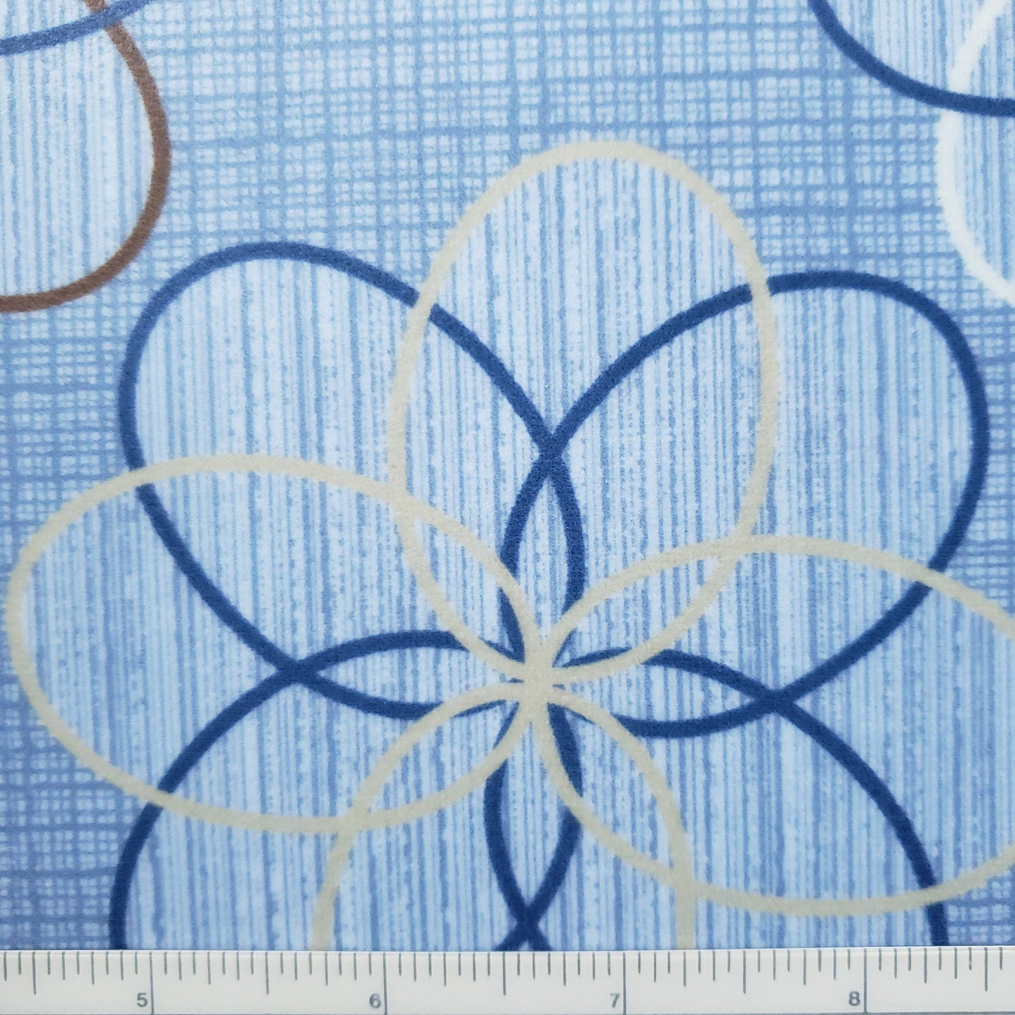 Chambray Pinwheel Patterned SIlica Leather