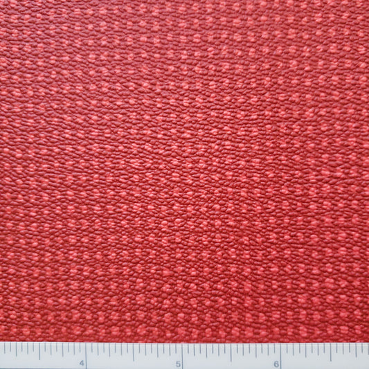 Dotted Squares in Red Textured Vinyl