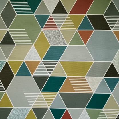 Geometry in Turquoise Patterned Vinyl