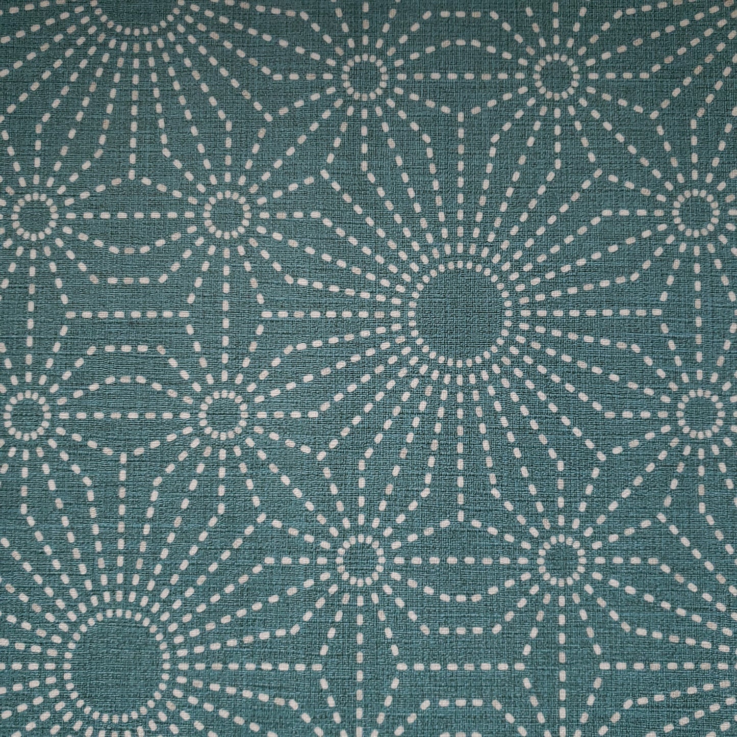 Aqua Stitched Stars Patterned Vinyl