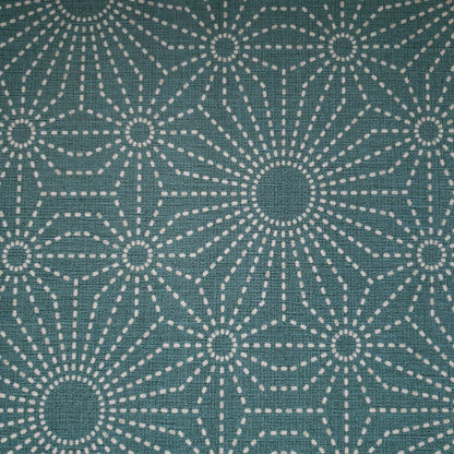 Aqua Stitched Stars Patterned Vinyl