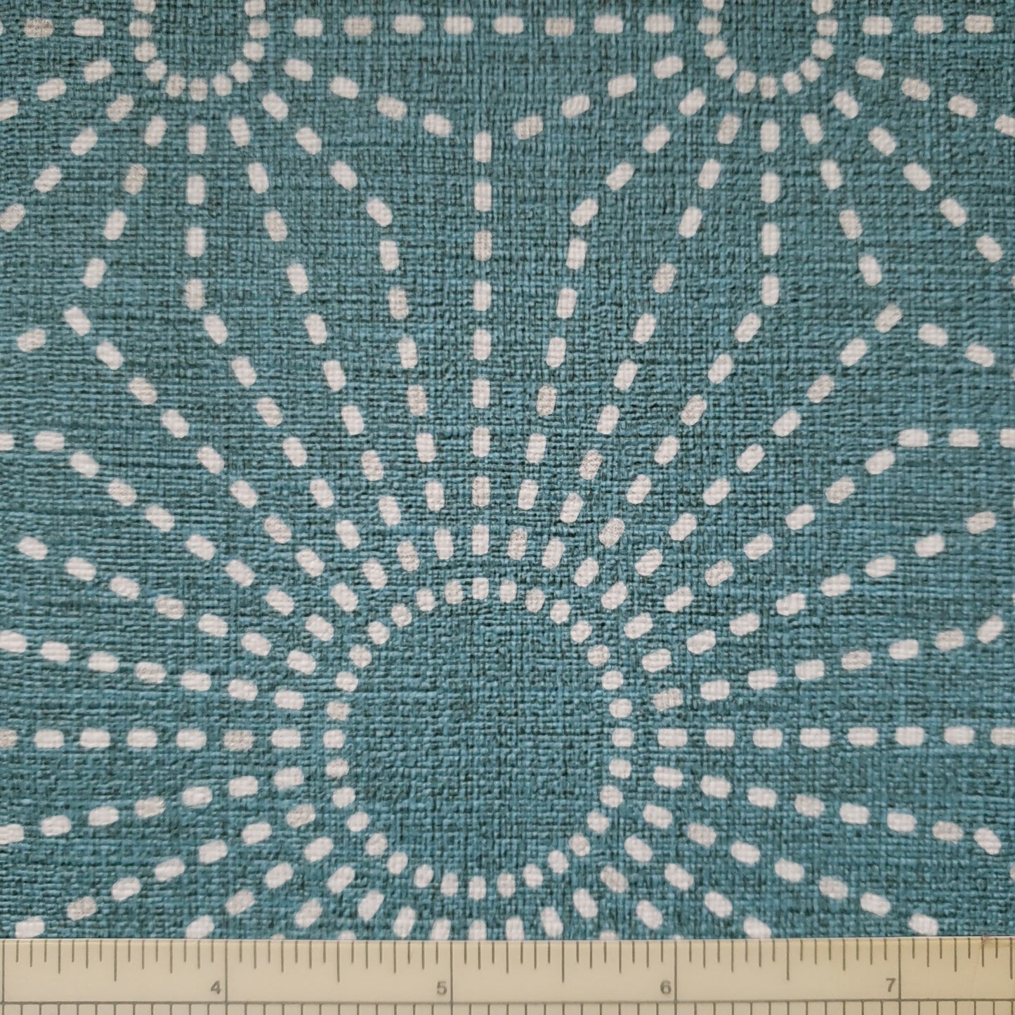 Aqua Stitched Stars Patterned Vinyl