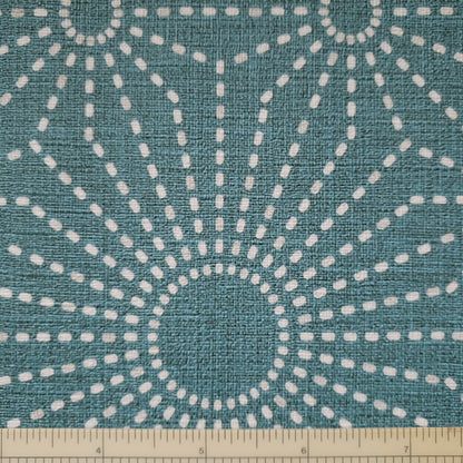 Aqua Stitched Stars Patterned Vinyl