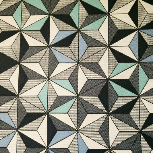 Large Bright Star in Blues Fabric