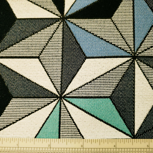 Large Bright Star in Blues Fabric