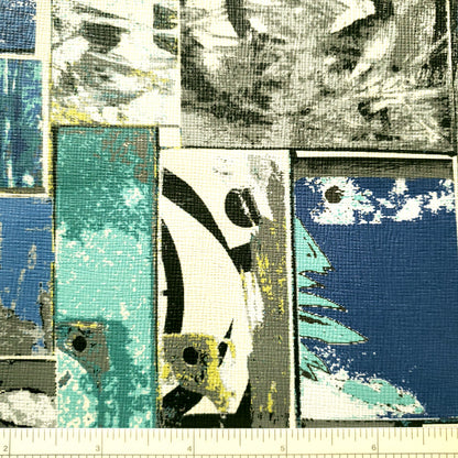 Collage Blues Patterned Vinyl