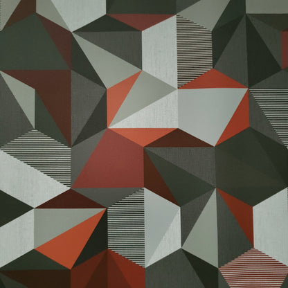 Red Polygonal Patterned Vinyl