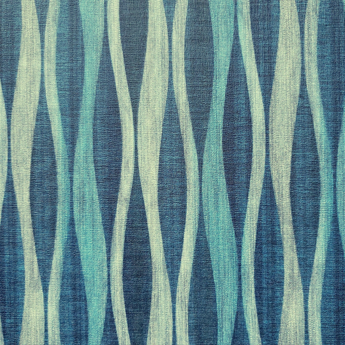 Waving Ribbons in Blues Patterned Vinyl