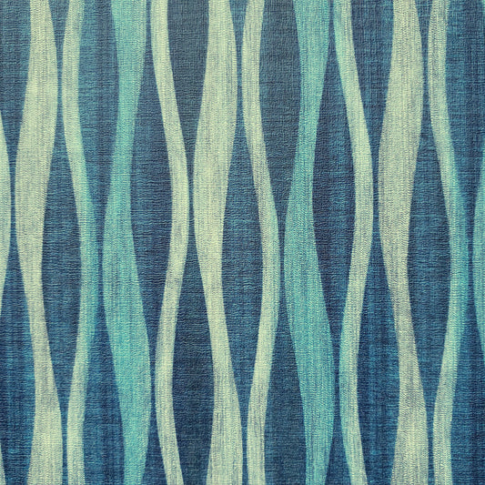 Waving Ribbons in Blues Patterned Vinyl