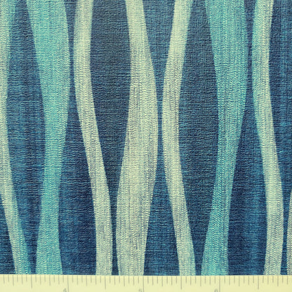 Waving Ribbons in Blues Patterned Vinyl